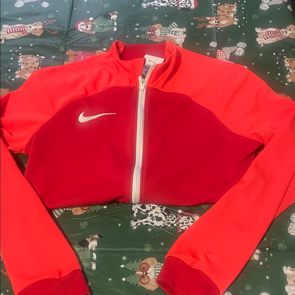 Nike Kids Vibrant Red and Orange Bomber Jacket